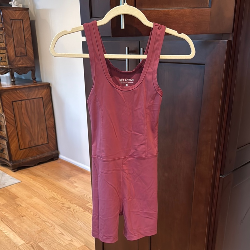 SET Active Burgundy Sleeveless Romper